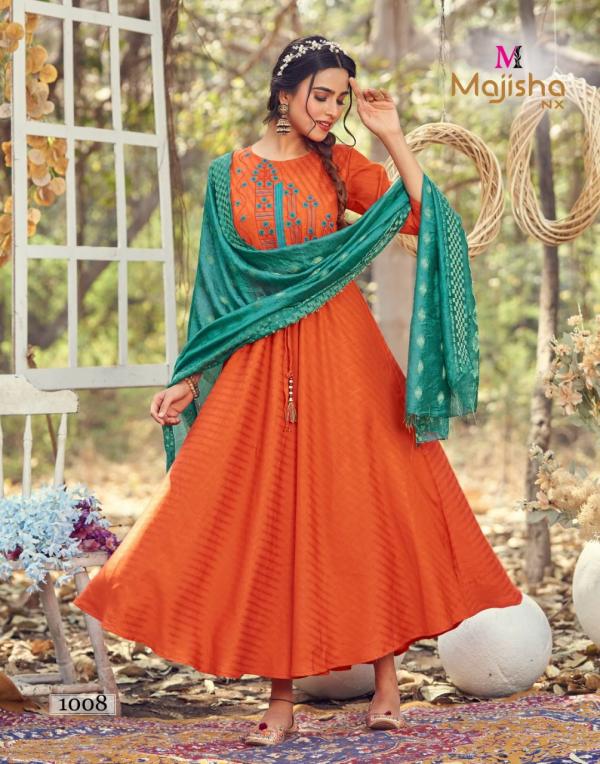 Majisha Nx Pankh 1 Designer Rayon Kurti With Dupatta